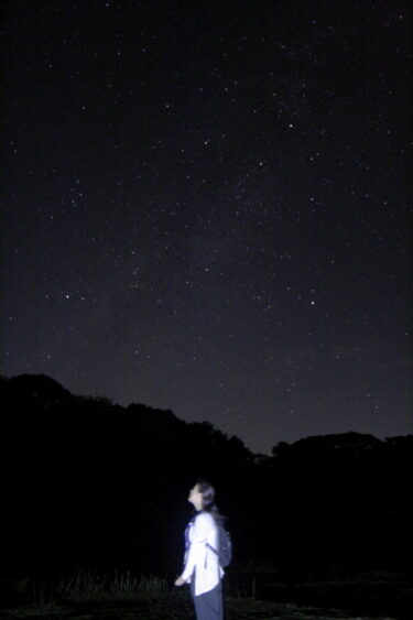 曇天空から一転、満天の星空に♪