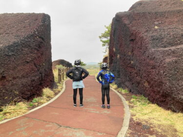 サイクリング！親子で潮風と火山を満喫♪